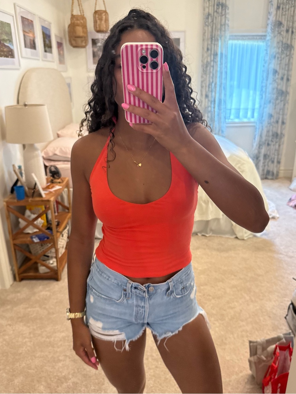 Garage halter top